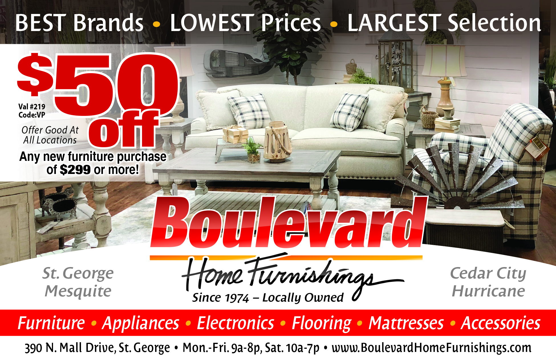 Boulevard Home Furnishings Dixie Direct Savings Guide 990 S Main St Cedar City Utah 84720