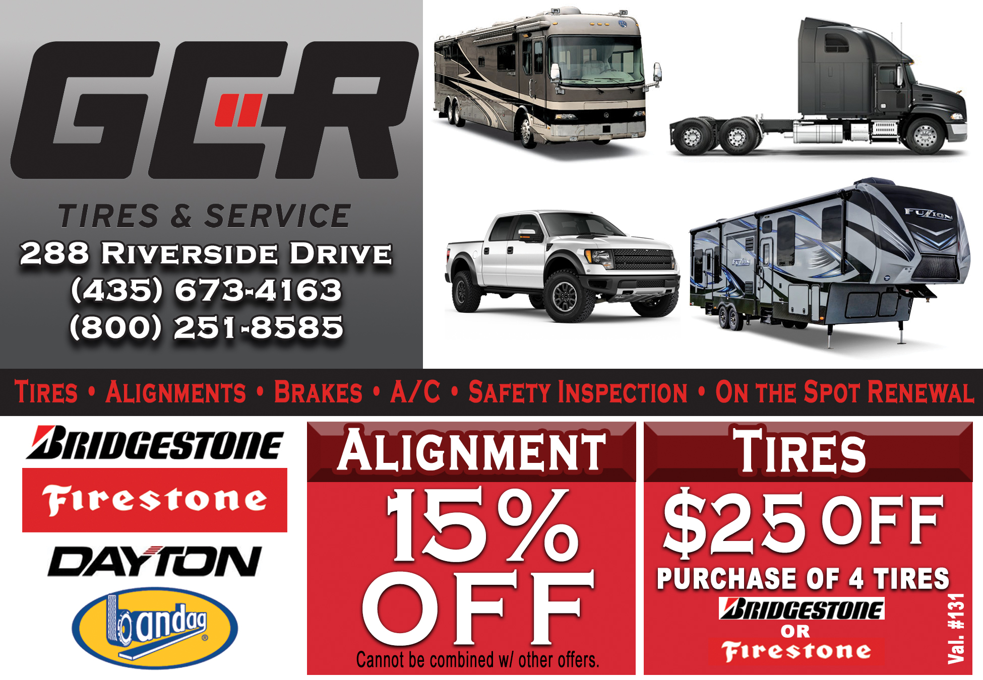 GCR Tires Dixie Direct Savings Guide