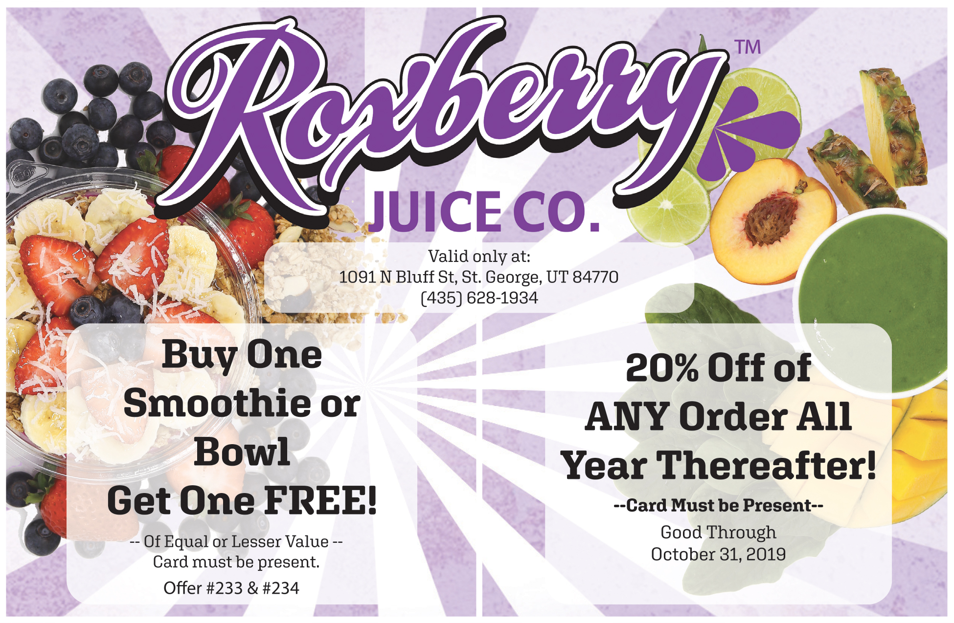 Roxberry Juice Co. Dixie Direct Savings Guide