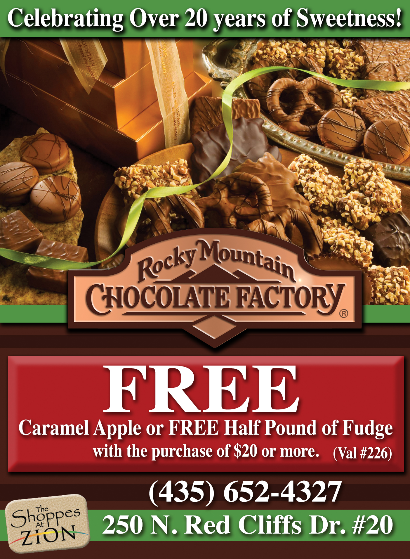 Dixie Direct Southern Utah Discounts | Golf, Dining, Hotels, Travel - Rocky Mountain Chocolate Factory Gift Card